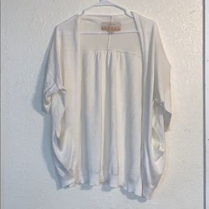 White short sleeved cardigan